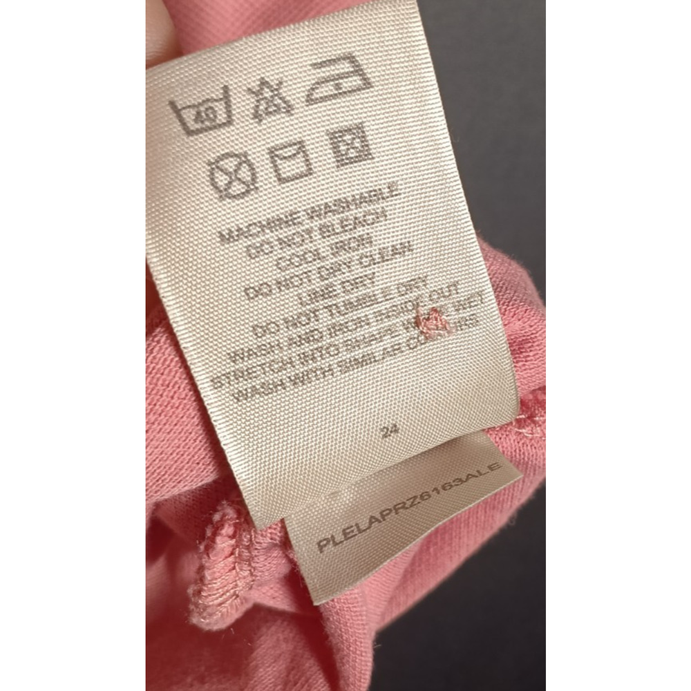 Burberry London Coral Pink Polo Shirt Medium Classic Nova Check Y2K VTG Designer - Picture 6 of 7